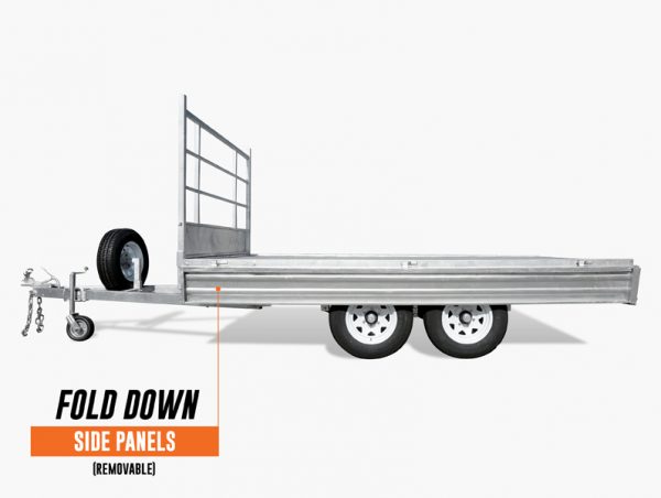 12 x 7 Flat Bed Trailer, Dual Axle, Heavy Duty, 3500kg ATM