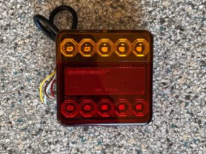 Square LED Stop/Tail/Indicator Light with 40cm Cable LEFT HAND