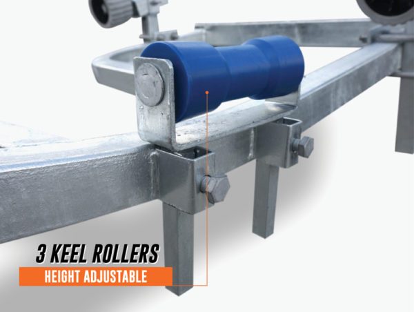 4.8m Wobble Roller Boat Trailer rated at 750kg