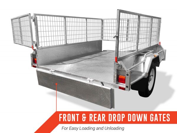 7 x 5 PREMIUM Box Tipping Trailer (Fully Welded) 300mm High Side 750kg ATM