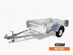 7 x 5 PREMIUM Box Tipping Trailer (Fully Welded) 450mm High Side 750kg ATM