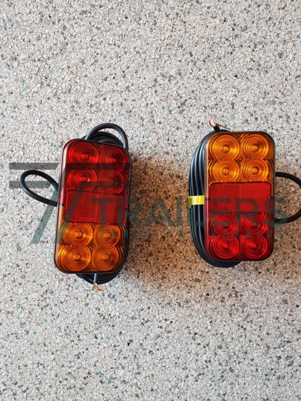 LED Horizontal Stop/Tail/Indicator/License/Reflector Light Pair with 10m Cable