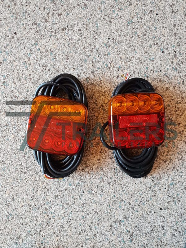 LED Stop/Tail/Indicator/License/Reflector Light Pair with 10m Cable Multi Volt