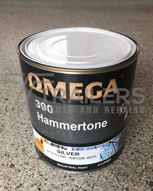 Hammertone 390 Industrial Paint 4l Tin Silver Trailers Parts Repairs - Hammertone Paint Colours