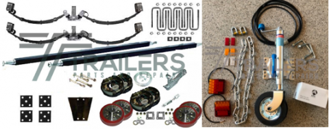 Trailer Side Rocker 3000kg Trailer Kit, Rocker Roller, 10″ Electric Brakes | Trailers Parts ...