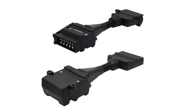 7 Pin Flat Plug (to Vehicle) to 12 Pin Flat Socket (to Trailer/Caravan) - Trailer Adaptor