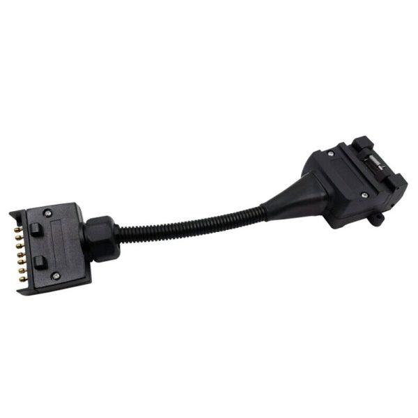 12 Pin Flat Plug to 7 Pin Flat Socket - Trailer Adaptor