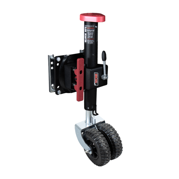 BOS 3 LUG BLACK OPS GEARBOX WELDED JOCKEY WHEEL SWING AWAY UNIT