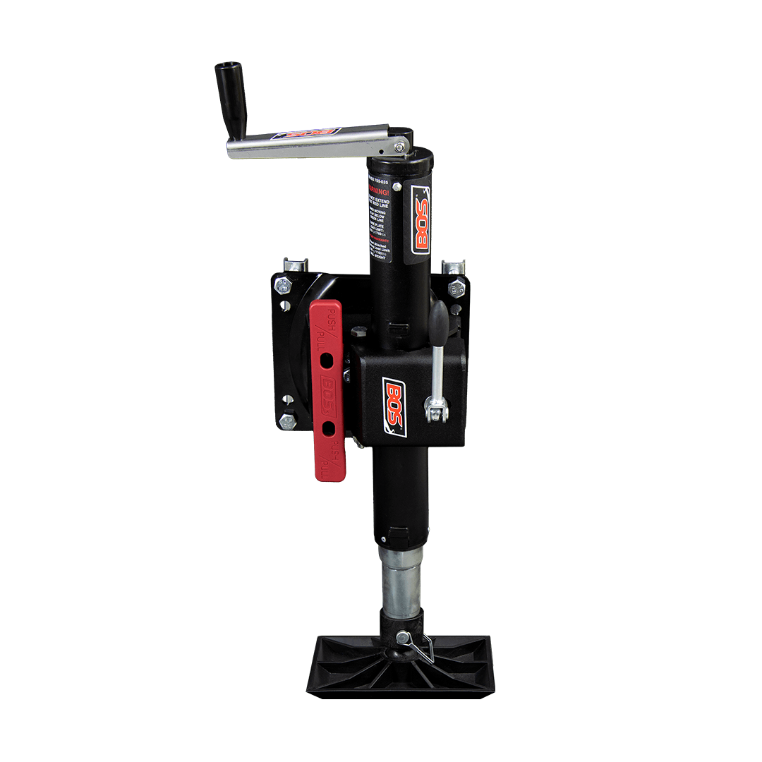 BOS 3 LUG BLACK OPS SWING AWAY JOCKEY WHEEL STAND UNIT (MANUAL)