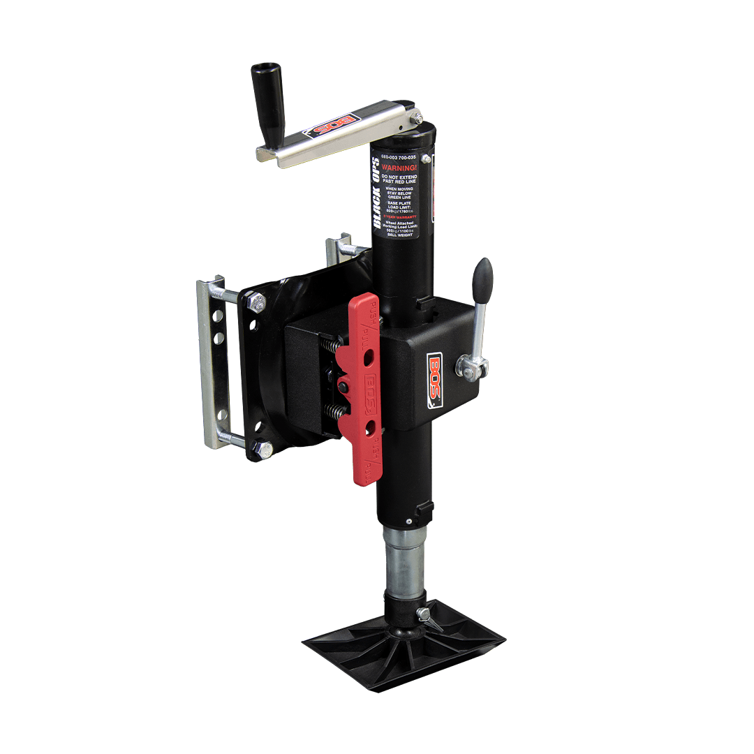 BOS 3 LUG BLACK OPS SWING AWAY JOCKEY WHEEL STAND UNIT (MANUAL) - Image 3